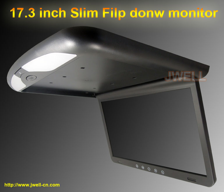17.3 inch Car Roof Mount Monitor with IR FM Slim 1920 x 1080 ,JWell