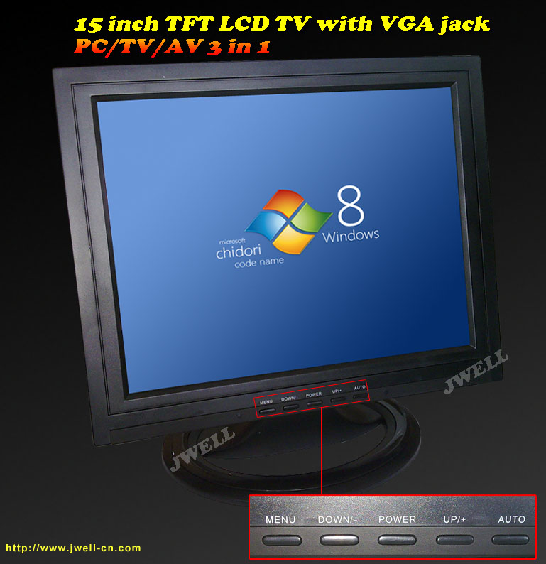 15 inch TFT LCD TV with VGA jack ,JWell Industrial Co., Ltd.
