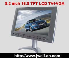 9.2 inch 16:9 TFT LCD TV+VGA