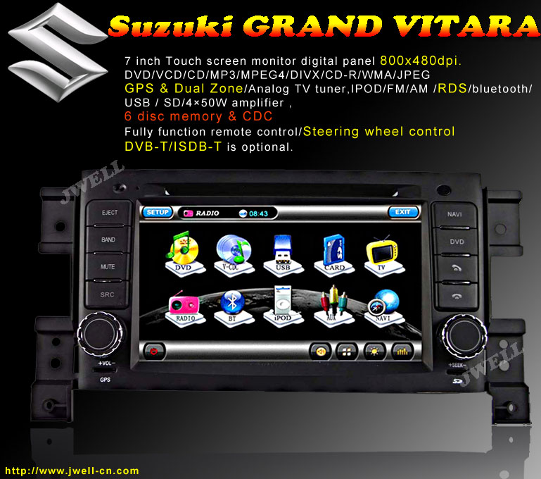 Special car dvd player for Suzuki GRAND VITARA
