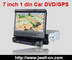 on sale 7 inch 1 din Car DVD/GPS Player with touch screen,BT,RDS,IPOD, detachable panel