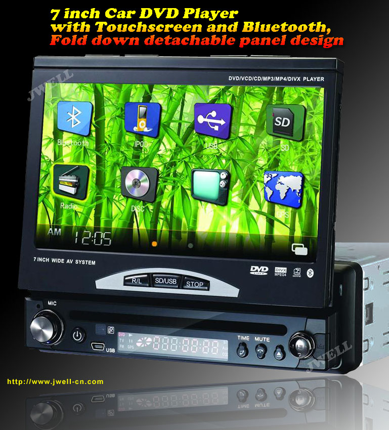 7 inch 1 din car dvd with Touchscreen and Bluetooth ,JWell Industrial