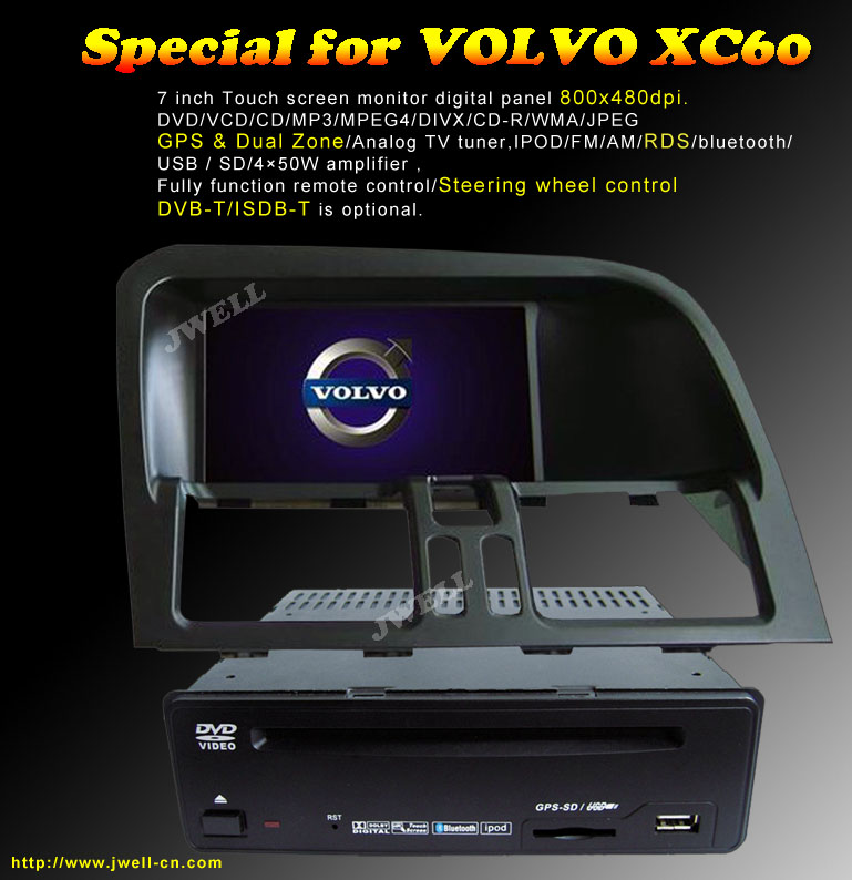 Special for VOLVO XC60 car dvd players with RDS (support original car information without modification)